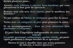 "Quarts de Finale du Trophée National d'Improvisation" recto